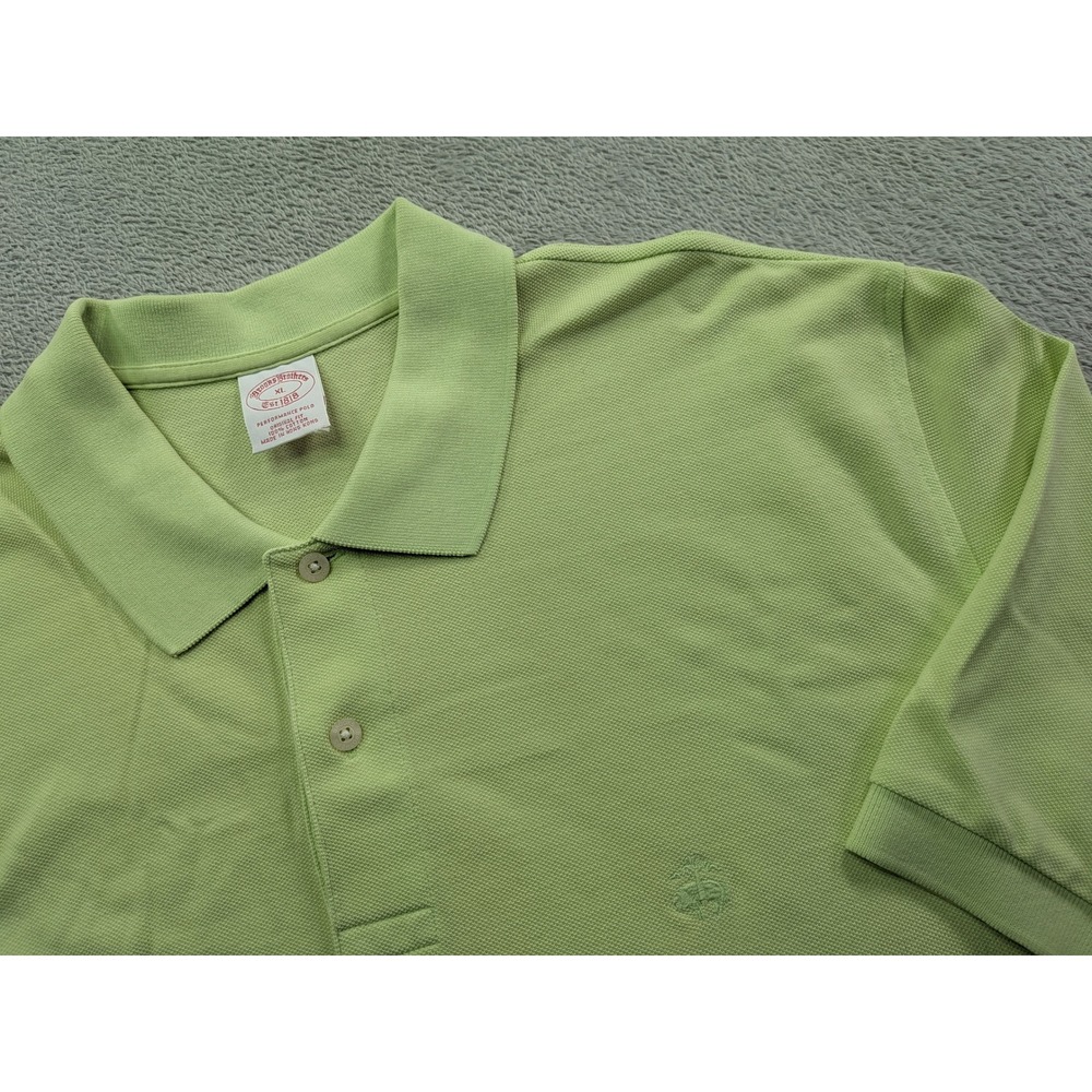 Brooks Brothers Mens XL Performance Polo Shirt Green Original Fit Cotton 6845